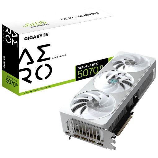 Изображение Видеокарта Gigabyte GeForce RTX 5070 Ti AERO OC 16G.