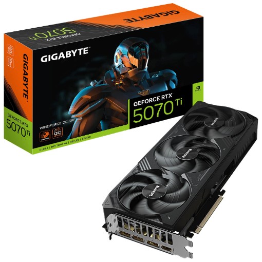 Изображение Видеокарта Gigabyte GeForce RTX 5070 Ti WINDFORCE OC SFF 16G.