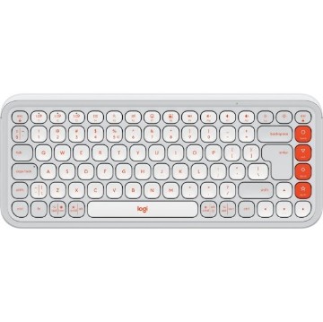 תמונה של מקלדת אלחוטית Logitech POP ICON - צבע Off-White