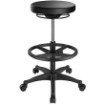 Picture of Ergonomic round bar chair with height adjustment, tilt, and footrest Brateck CH04-12 - black color.