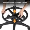 Picture of Ergonomic round bar chair with height adjustment, tilt, and footrest Brateck CH04-12 - black color.