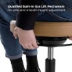 Picture of Ergonomic round bar chair with height adjustment, tilt, and footrest Brateck CH04-12 - black color.