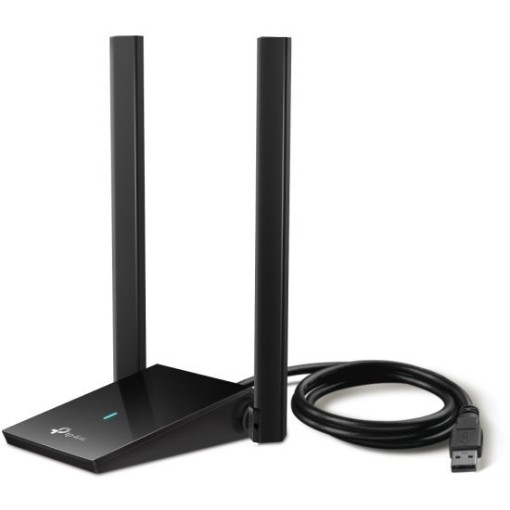 Изображение TP-Link беспроводной сетевой адаптер Archer TX20U Plus AX1800 с двумя антеннами.