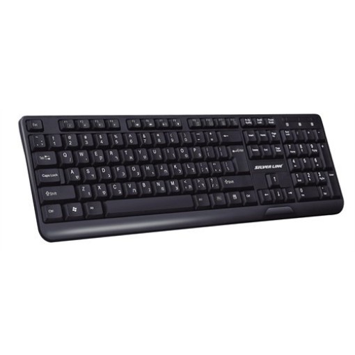 תמונה של מקלדת Silver Line USB Wired KB-889 צבע שחור