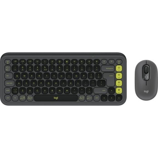 Picture of Logitech POP ICON Combo Wireless Keyboard and Mouse Set - Graphite Color.