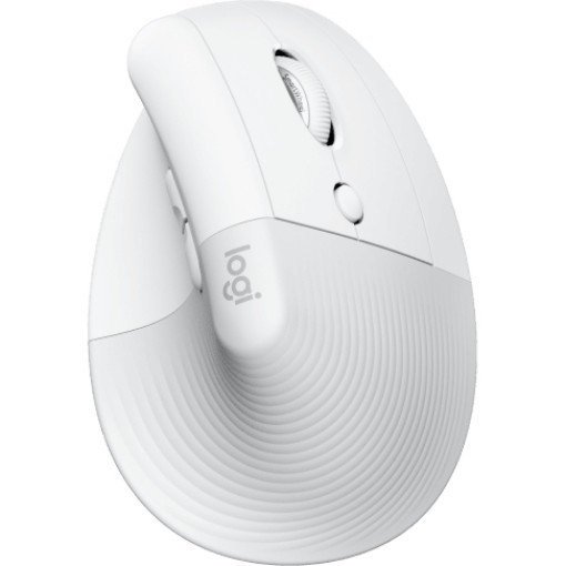 Изображение Эргономичная вертикальная беспроводная мышь Logitech Lift для Mac - цвет Off-White.
