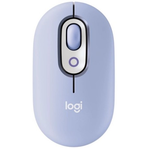 Picture of Logitech POP Emoji Wireless Mouse - Lilac color.