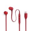 Изображение Наушники JBL Tune 310C с USB-C и микрофоном красного цвета.