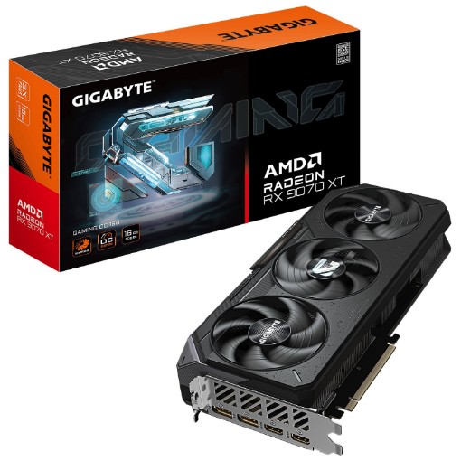 Изображение Видеокарта Gigabyte RX 9070 XT GAMING OC 16G GV-R9070XTGAMING-OC-16GD.