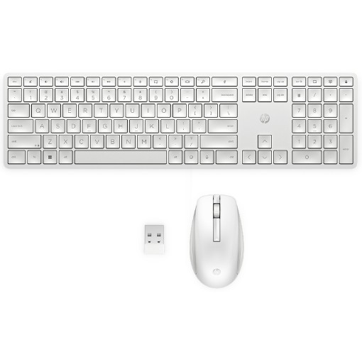 Изображение Беспроводная клавиатура и мышь 860P8AA HP 655 белого цвета.