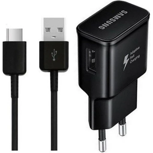 תמונה של מטען קיר מהיר Samsung Fast Travel Charger 15W + כבל USB Type-A ל- Type-C באורך 1.5 מטר - צבע שחור