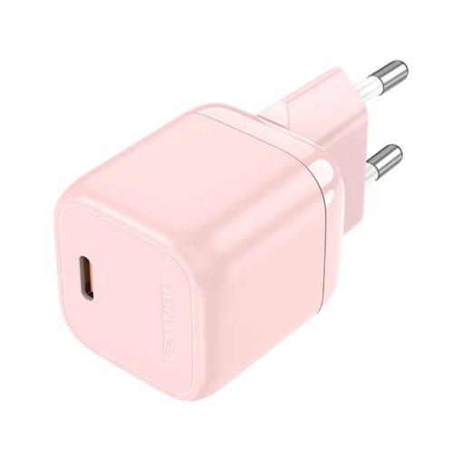 תמונה של מטען GaN USB-C Vention 30W צבע ורוד FAKP0-EU