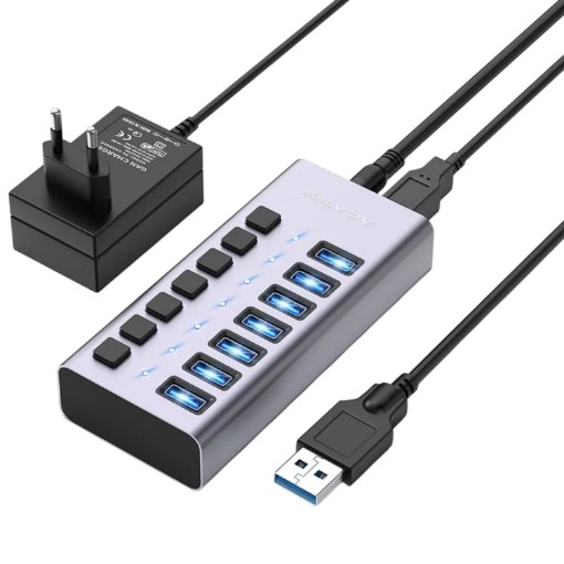 Изображение USB-хаб Acasis на 7 портов USB-A 3.1 10Gbps 24W AC-HS707.