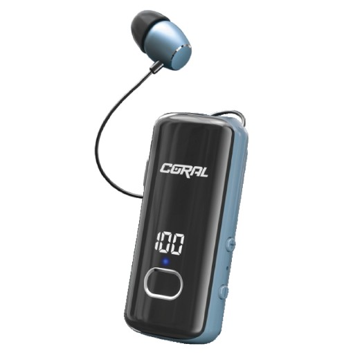 תמונה של דיבורית Bluetooth אלחוטית מתחברת עם קליפס דגם VIBE 5 מבית Coral - צבע כחול