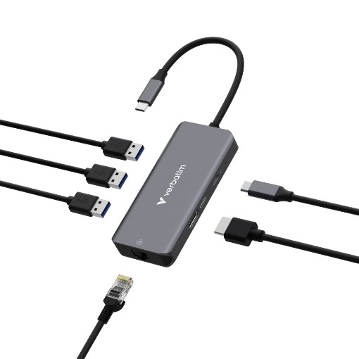 Picture of Verbatim USB-C Hub with 6 Ports Including RJ45.