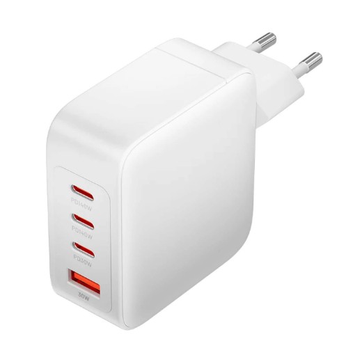 תמונה של מטען קיר Vention 140W PD3.1 GaN 4-Port USB בצבע לבן