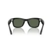 Picture of Ray-Ban Meta Wayfarer smart sunglasses model RW4006 in shiny black with G-15 Green lenses.
