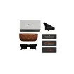 Picture of Ray-Ban Meta Wayfarer smart sunglasses model RW4006 in shiny black with G-15 Green lenses.
