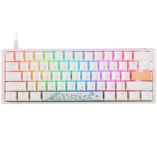 Изображение Механическая клавиатура Ducky One 3 Mini белого цвета с переключателями Cherry Silver Switch.
