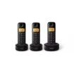 Изображение Беспроводной телефон Philips Dectphone D1603B/01 с 3 трубками черного цвета.
