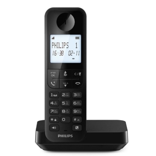 Изображение Беспроводной телефон Philips Dectphone D2701B/25 черного цвета.