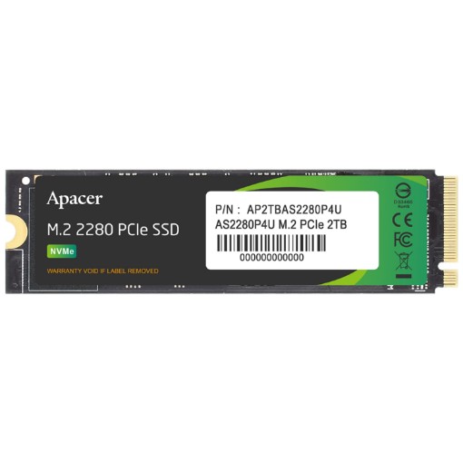תמונה של כונן SSD Apacer 2TB M.2 PCIe Gen3 x4 AP2TBAS2280P4U