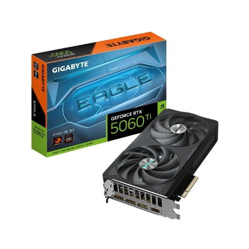 Изображение Видеокарта Gigabyte RTX 5060 Ti GV-N506TEAGLE OC-16GD черного цвета.