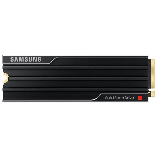 Picture of Samsung 9100 PRO 4TB PCIe 5.0 NVMe M.2 SSD with cooling.