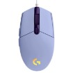 Picture of Logitech G203 Lightsync RGB gaming mouse in purple color.