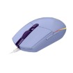 Picture of Logitech G203 Lightsync RGB gaming mouse in purple color.