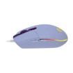 Picture of Logitech G203 Lightsync RGB gaming mouse in purple color.
