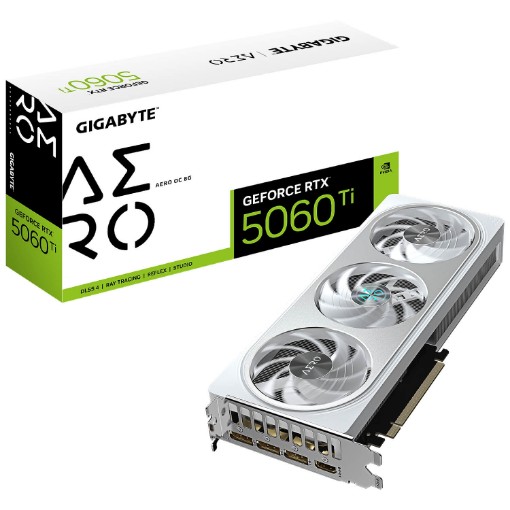 Изображение Видеокарта Gigabyte GeForce RTX 5060 Ti AERO OC 8G GV-N506TAERO OC-8GD.
