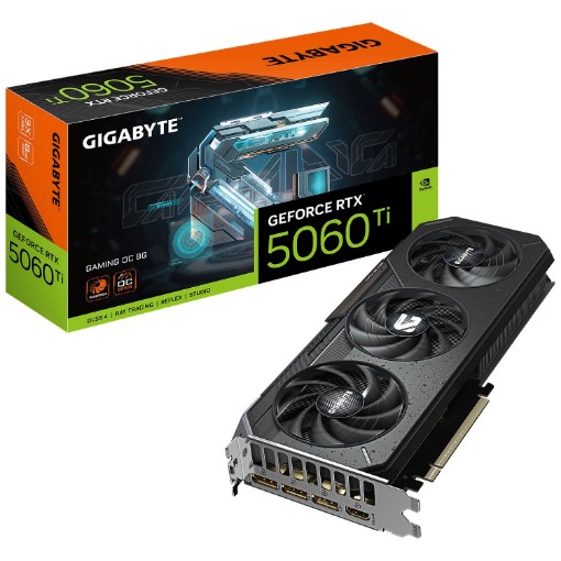 Изображение Видеокарта Gigabyte GeForce RTX 5060 Ti GAMING OC 8G GV-N506TGAMING OC-8GD.