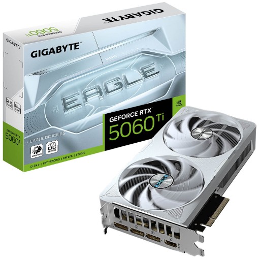 Изображение Видеокарта Gigabyte GeForce RTX 5060 Ti EAGLE OC GV-N506TEAGLEOC ICE-8GD.