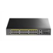 Изображение Коммутатор PoE CUDY GS1026PS2 на 24 порта черного цвета.