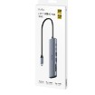 Изображение Хаб USB-C CUDY 7 в 1 с HDMI 4K модель UH407 серебристого цвета.