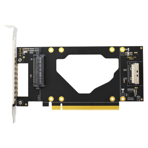 Изображение IPPON карта расширения PCIe5.0 x16 на 2xU.2 (SFF-8639) + MCIO X8.