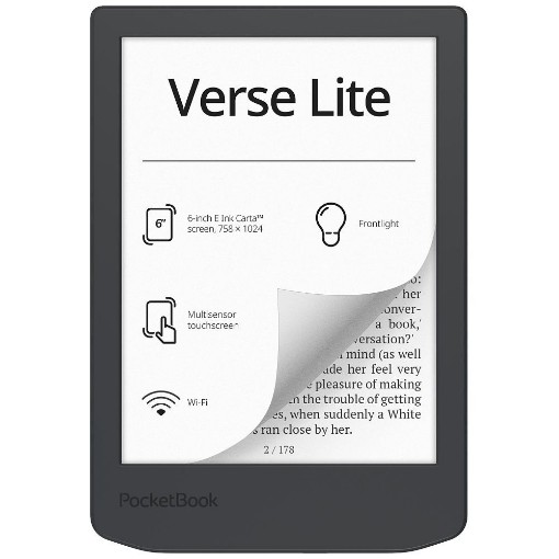 Изображение Электронная книга PocketBook 6 Vers Lite PB619-T-WW темно-серого цвета.