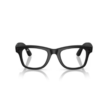 תמונה של משקפי שמש חכמים Ray-Ban Meta Wayfarer דגם RW4008 בצבע שחור מט עם עדשות Transitions® בגוון Clear/Graphite Green בגודל 53-22