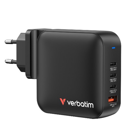 Изображение Зарядное устройство Verbatim Mini Charger 165W черного цвета.