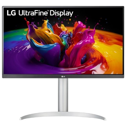 תמונה של מסך מחשב LG UltraFine 27UP850K-W בגודל 27 אינץ' ברזולוציית 4K UHD עם USB-C