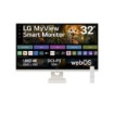תמונה של מסך חכם LG MyView 32SR73U-W בגודל 32" 4K UHD עם מערכת webOS ותמיכה ב-AirPlay 2 ו-Bluetooth