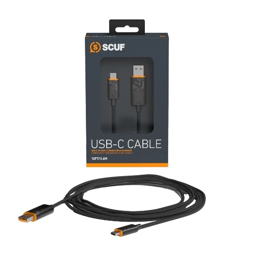 Изображение Кабель SCUF USB-C на USB-A длиной 2 метра черного цвета.