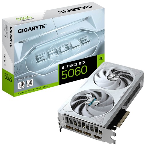 Изображение Видеокарта Gigabyte GeForce RTX 5060 EAGLE OC ICE 8G GV-N5060EAGLEOC.