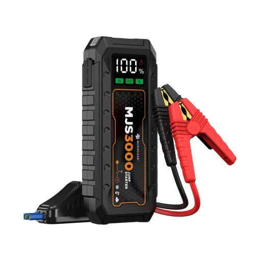 Picture of MIRACASE Car Jump Starter Model MJSPD60W in black color.