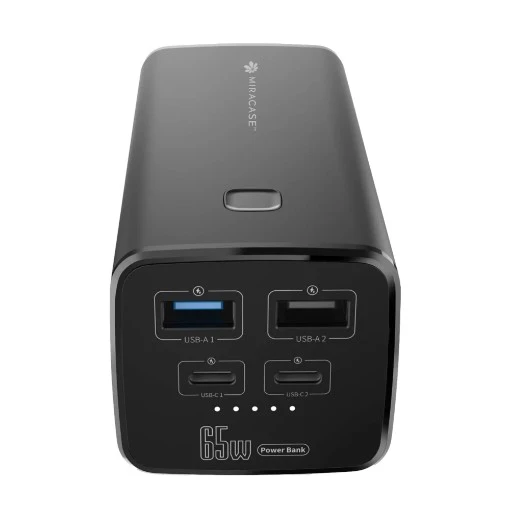 Picture of MIRACASE wireless charging battery model MPB2065W in black color.