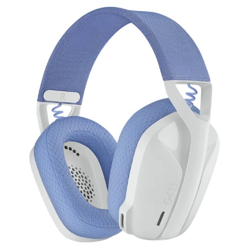 תמונה של אוזניות גיימינג אלחוטיות Logitech G435 LIGHTSPEED בצבע לבן/סגול