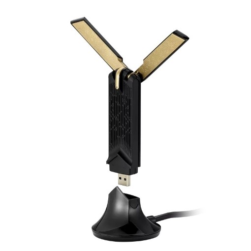 Изображение Беспроводная сетевая карта ASUS AX1800 USB-AX56 черного цвета.