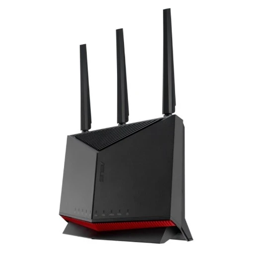 Изображение Маршрутизатор Asus RT-BE86U WIFI7 2.4GHz/5GHz с 3 внешними антеннами и одной внутренней антенной.
