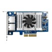 Изображение Сетевая карта QNAP QXG-10G2T-X710 черного цвета.